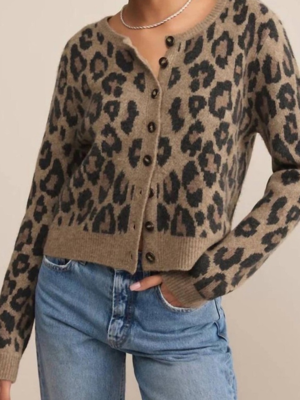 NWT Z Supply Outlook Leopard Cardigan Sweater